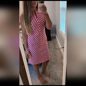 Talbot's Pink Stripped Dress Size Small